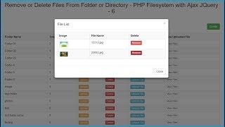 Remove or Delete Files From Folder or Directory - PHP Filesystem with Ajax JQuery - 6