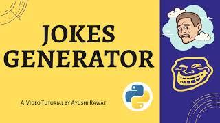 Jokes Generator | Pyjokes | Python project | Easy Tutorial