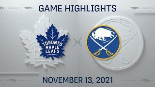 NHL Highlights | Maple Leafs vs. Sabres - Nov. 13, 2021