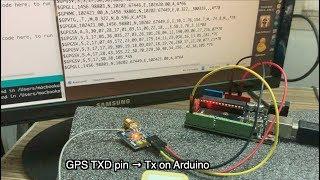 GPS Module Test  - Reading NMEA Data Using an Arduino Monitor