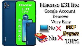 Hisense E31 lite frp bypass | hisense E31 lite Google account bypass| hisense E60 lite| hisense E50|