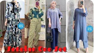 Ootd hijabers, contoh fashion model baju setelan one set terbaru 2022 #oneset #setelantunikterbaru