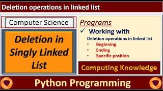 Delete a node from linked list ||Linked list(deletion from beginning, ending and specific position )