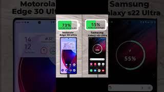 Motorola Edge 30 Ultra vs Samsung Galaxy S22 Ultra Charging Test  Subscribe for more 