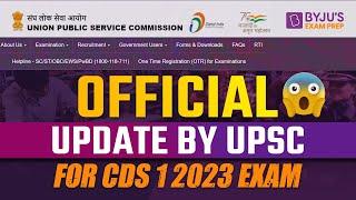 Official Update for CDS 1 2023 Exam I CDS 2023 Preparation