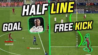 How to score Freekick from half line | how to score a goal from the center | fc mobile