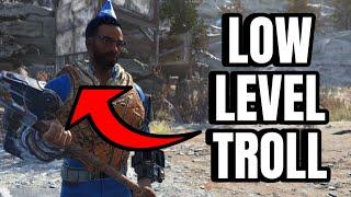 Griefing players on low level troll melee character (fallout 76 pvp)