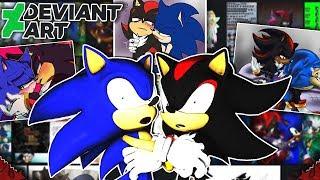 Sonic & Shadow Visit DEVIANTART! - THE HORROR!!