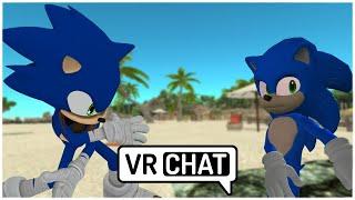 Movie Sonic Meets Boom Sonic - AWESOME DANCE MOVES! (VR Chat)