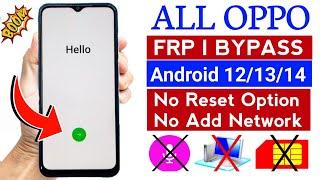 All OPPO FRP BYPASS | Android 12/13/14 | New Method | Oppo Mobile Google Account Bypass Without Pc