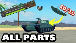 WHERE TO FIND ALL 10 PARTS FOR THE T90 TANK IN ROBLOX MILITARY TYCOON?