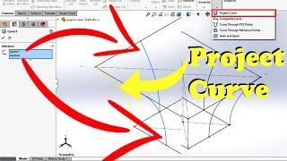 SOLIDWORKS TUTORIAL : EASY PROJECT CURVE EXERCISE