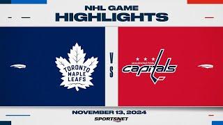 NHL Highlights | Maple Leafs vs. Capitals - November 13, 2024