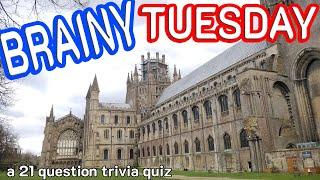 BRAINY TUESDAY #23 - a 21 question difficult trivia quiz! {ROAD TRIpVIA- ep:553]