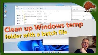 Windows: Delete temp folder with batch file + autostart