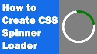 How to Create CSS Spinner Loader