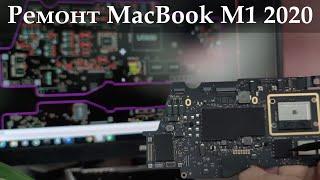 Ремонт ноутбука Apple MacBook Pro 13" A2338 M1 2020 год. Новый макбук на процессоре M1 не включается