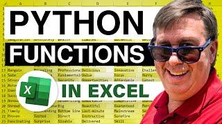 Excel Python Custom Function (Count A Word Within a Cell) - Episode 2617
