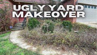Disabled woman SHOCKED. Flower Bed MAKEOVER! OVERGROWN landscape before and after.