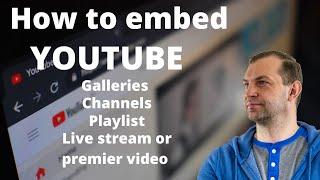 How to embed youtube channel  gallery in the Wordpress | Elementor | Kadence theme