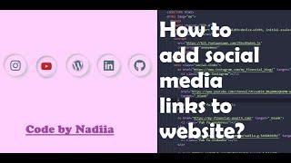 How to add social media links to website? Step by step tutorial.