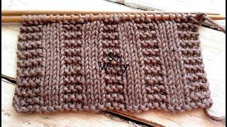 Garter stitch Rib: A super easy two-row repeat knitting pattern, great for beginners - So Woolly