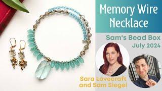 Sara's Ancient Greece Jewelry Class - Memory Wire Tips - Sam's Bead Box July 2024 - Sara + Sam LIVE!