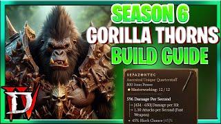 Diablo 4 SpiritBorn Build Guide : Thorn Gorilla Season 6 Vessel of Hatred  (Beta Spirit Born Guide)