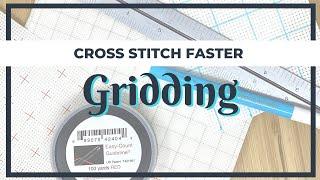 Cross Stitch Faster by Gridding Your Fabric | Cross Stitch for Beginners | Flosstube