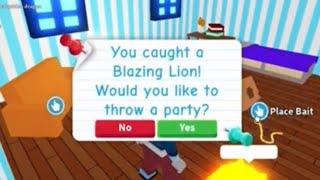 I CAUGHT A BLAZING LION??? IN ADOPT ME!!!!