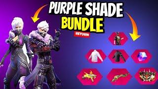 Return Purple Shade Bundle  Free Fire Purple Shade Bundle || Upcoming Event FF || New Event FF