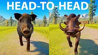 Wild Boar vs Common Warthog A Head To Head Speed Race in Planet Zoo