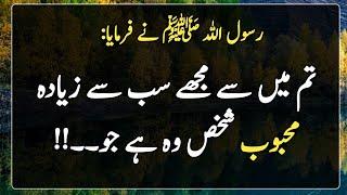 Sab se Zyada Mahboob Shakhs | Hadees | Islamic | تم میں سے مجھے سب سے زیادہ محبوب شخص وہ ہے جو