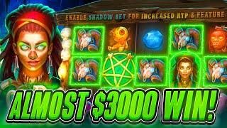 ALMOST $3000 WIN ON VOODOO TEMPLE!