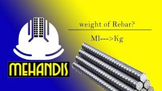 How to calculate weight of Rebar