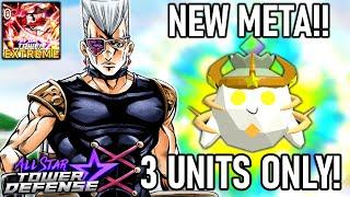 New 6Star Polnareff (French Crusader) in Extreme EXP Farm! | 3 Units Only! | All Star Tower Defense