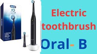 Oral-B iO Series 2 Rechargeable Electric Powered Toothbrush Starter Kit, Night Black with 2 Brus