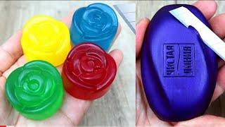 Relaxing Soap Carving ASMR. Satisfying Soap and lipstick cutting. Corte de jabón - 1