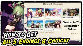 Genshin Impact Kuki Shinobu's Hangout All 5 Endings & All Choices (The Gang's Daily Deeds)