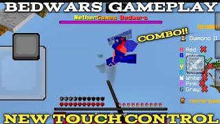 Nethergames bedwars gameplay with new touch control | INCREDIBLE OP GAMING