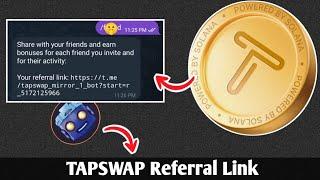 How To Get Your TAPSWAP REFERRAL LINK || Tapswap Referral Code Guide