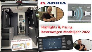 Adria Vans - Modelljahr 2022 - Highlights und Pricing