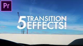 5 AWESOME Creative Transitions Effects in Adobe Premiere Pro! (Video Editing Tutorial / How to)