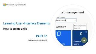 12. How to create a tile in Dynamics 365 Finance and Operations