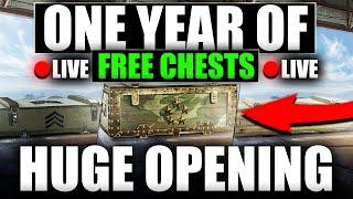 Opening One Years Worth of FREE Chests! World of Tanks Console LIVE