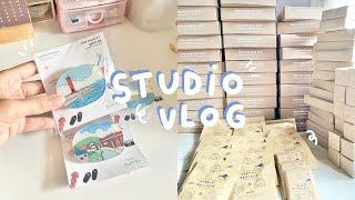 Studio Vlog #19 | MAKING POP SOCKET/GRIPTOK, ASMR PACKING BOTTLE ORDERS || Indonesia