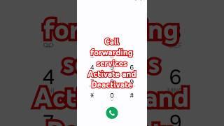 How to Activate and deactivate call forwarding? Stop call forwarding? #callforwarding#short