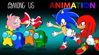 Among Us VS Sonic the Hedgehog, Amy Rose, Knuckles - Peanut among us animation