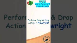 Playwright Tutorial | Drag & Drop Action in Playwright | Drag Drop #education #playwrightautomation