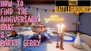 How to find 8th Anniversary Cake and Party Ferry - PUBG PC & Console